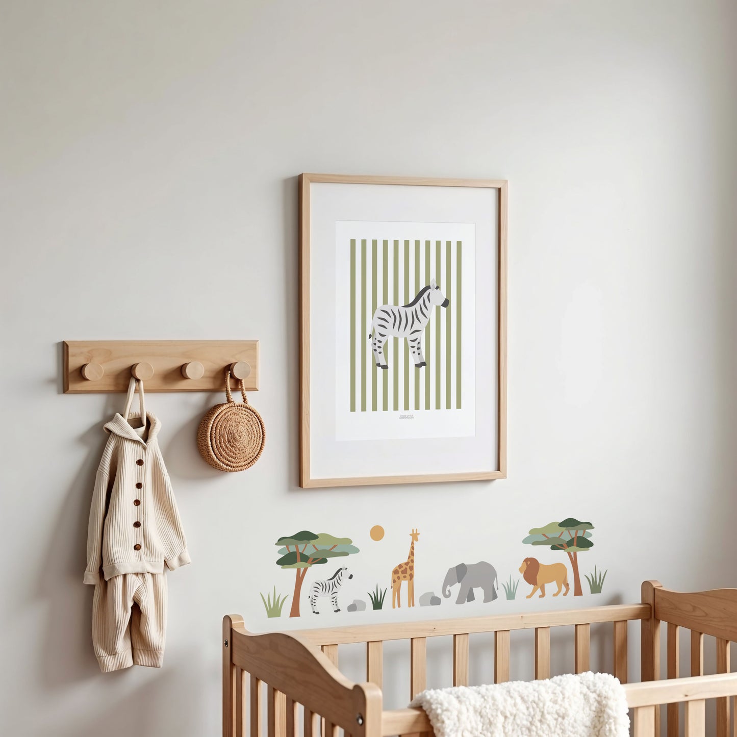 Children's Striped Zebra Print - Green