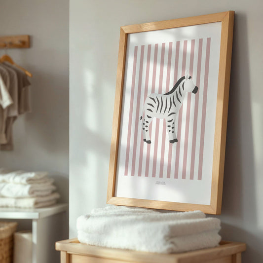 Children's Striped Zebra Print - Pink
