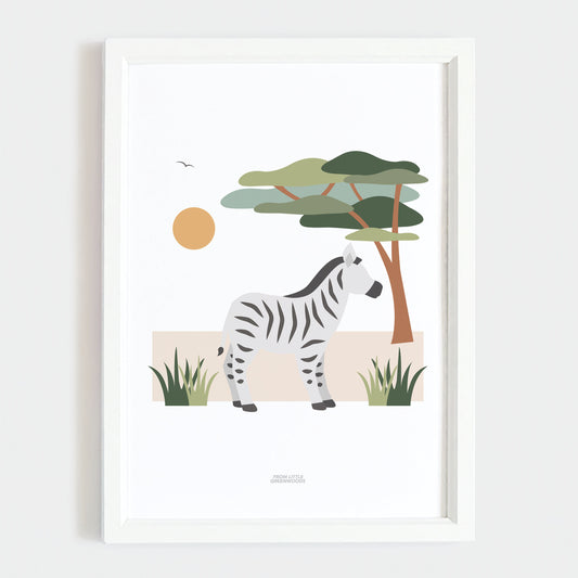 Children's Zebra Safari Print