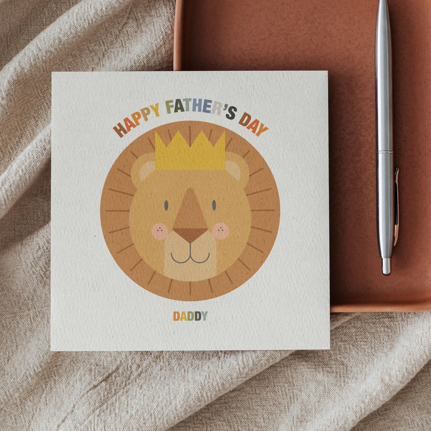 Personalised Lion Father's Day Card