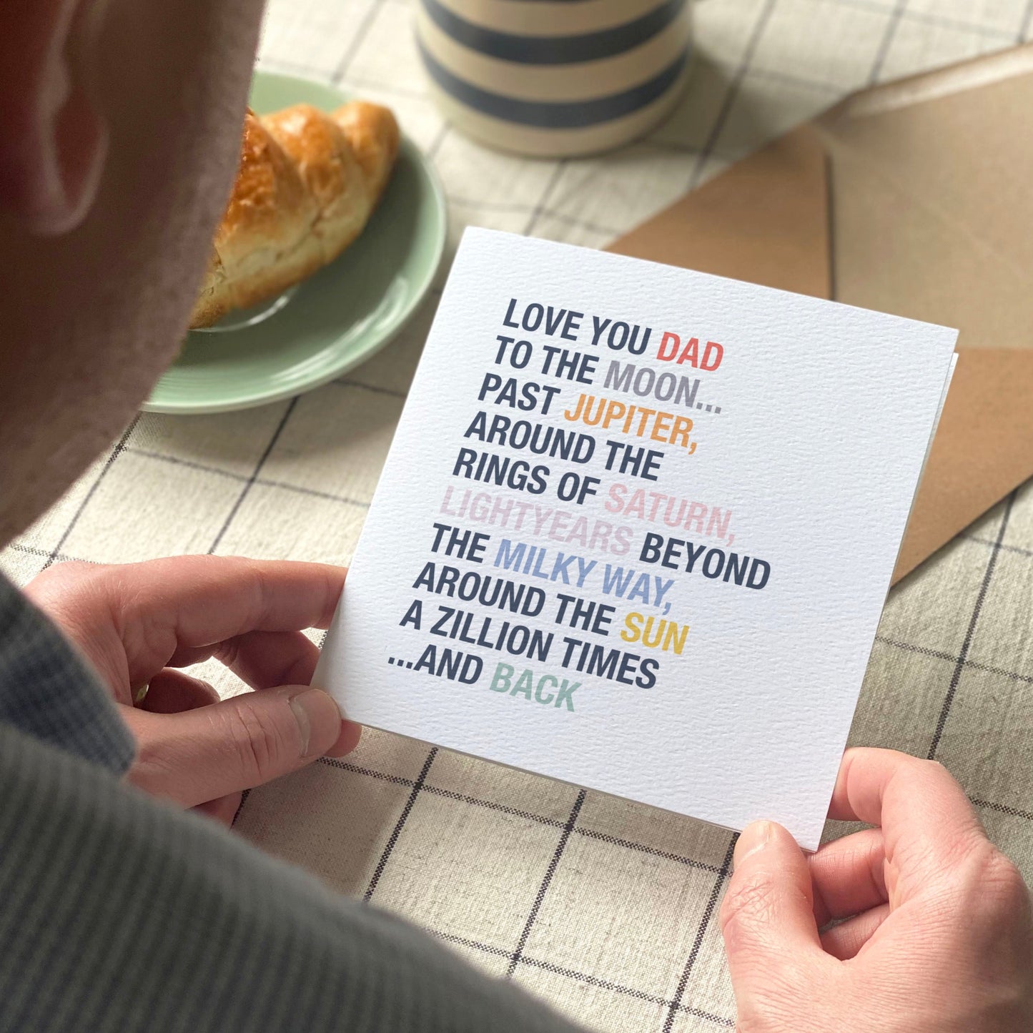 Personalised Love You to the Moon Father's Day Card