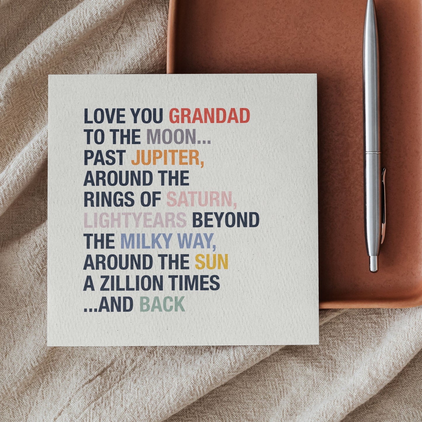Personalised Love You to the Moon Father's Day Card