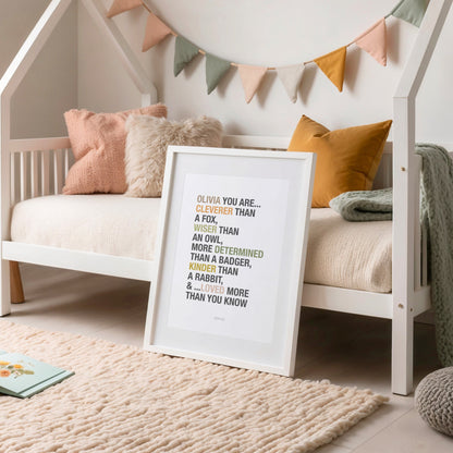 Personalised Woodland Affirmations Print