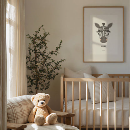 Personalised Children's Zebra Print