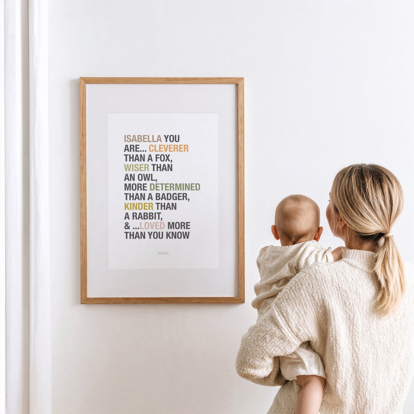 Personalised Woodland Affirmations Print