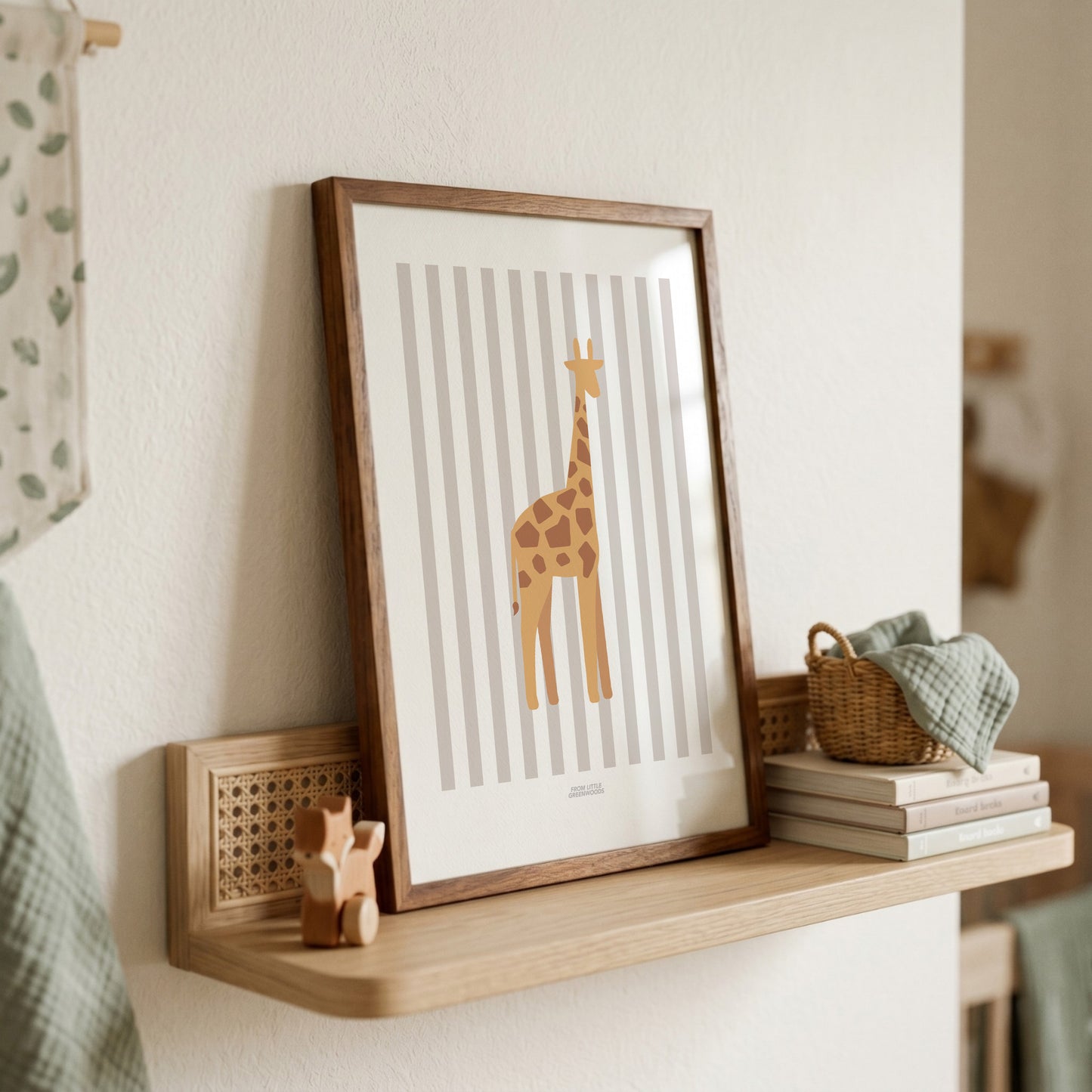 READY TO POST - A4 Striped Giraffe Print
