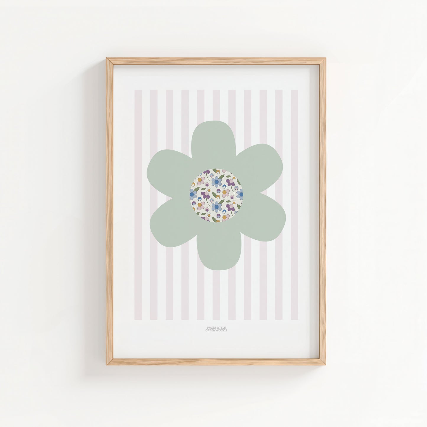 Mint Green Ditsy Flower Print