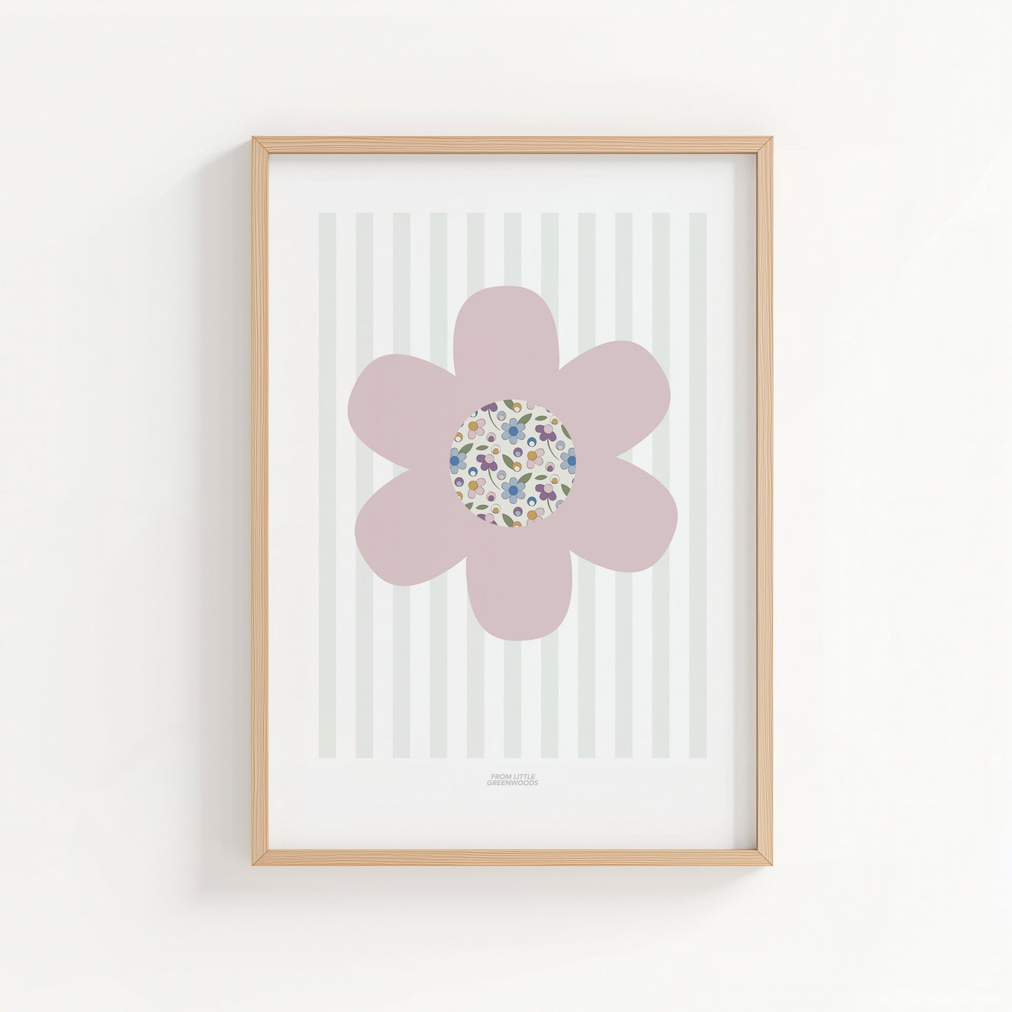 Girl's Pink Ditsy Flower Print