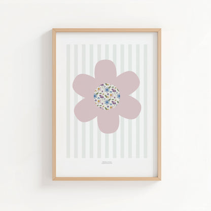 Girl's Pink Ditsy Flower Print