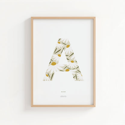 Daisy Initial Print