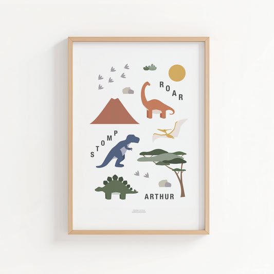 Personalised Dinosaur Print
