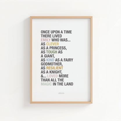 Personalised Girl's Princess Affirmations Print