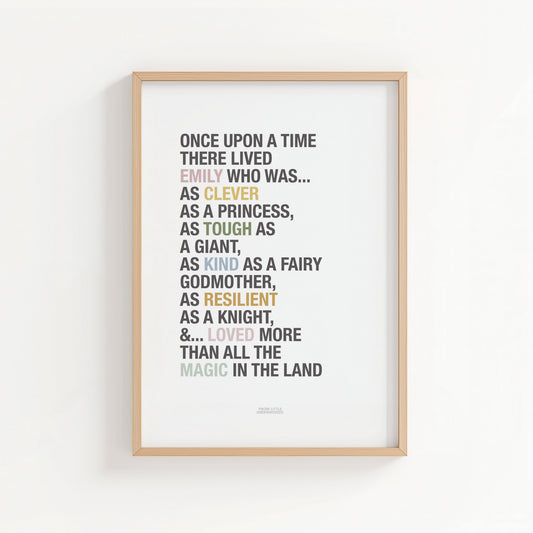 Personalised Girl's Princess Affirmations Print
