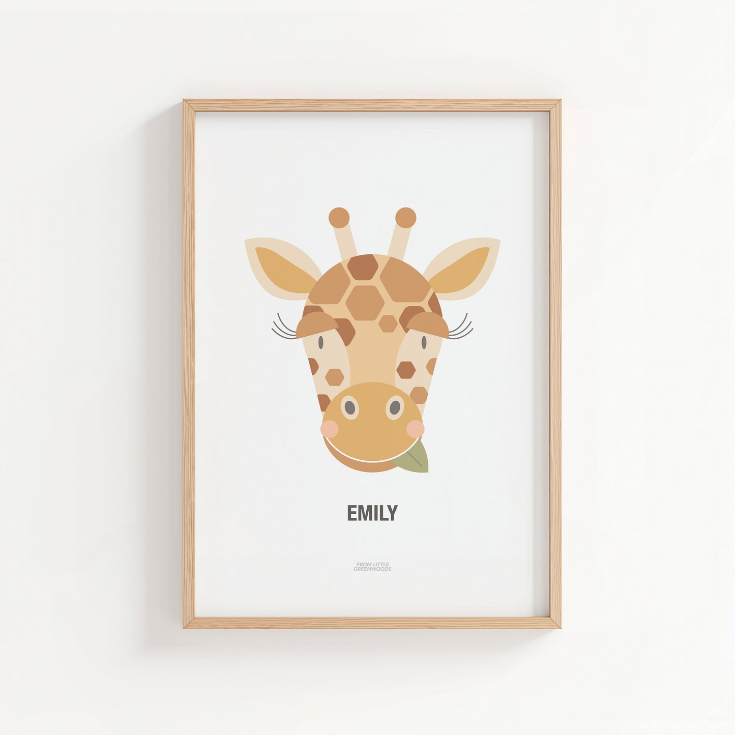 Personalised Kid's Giraffe Print