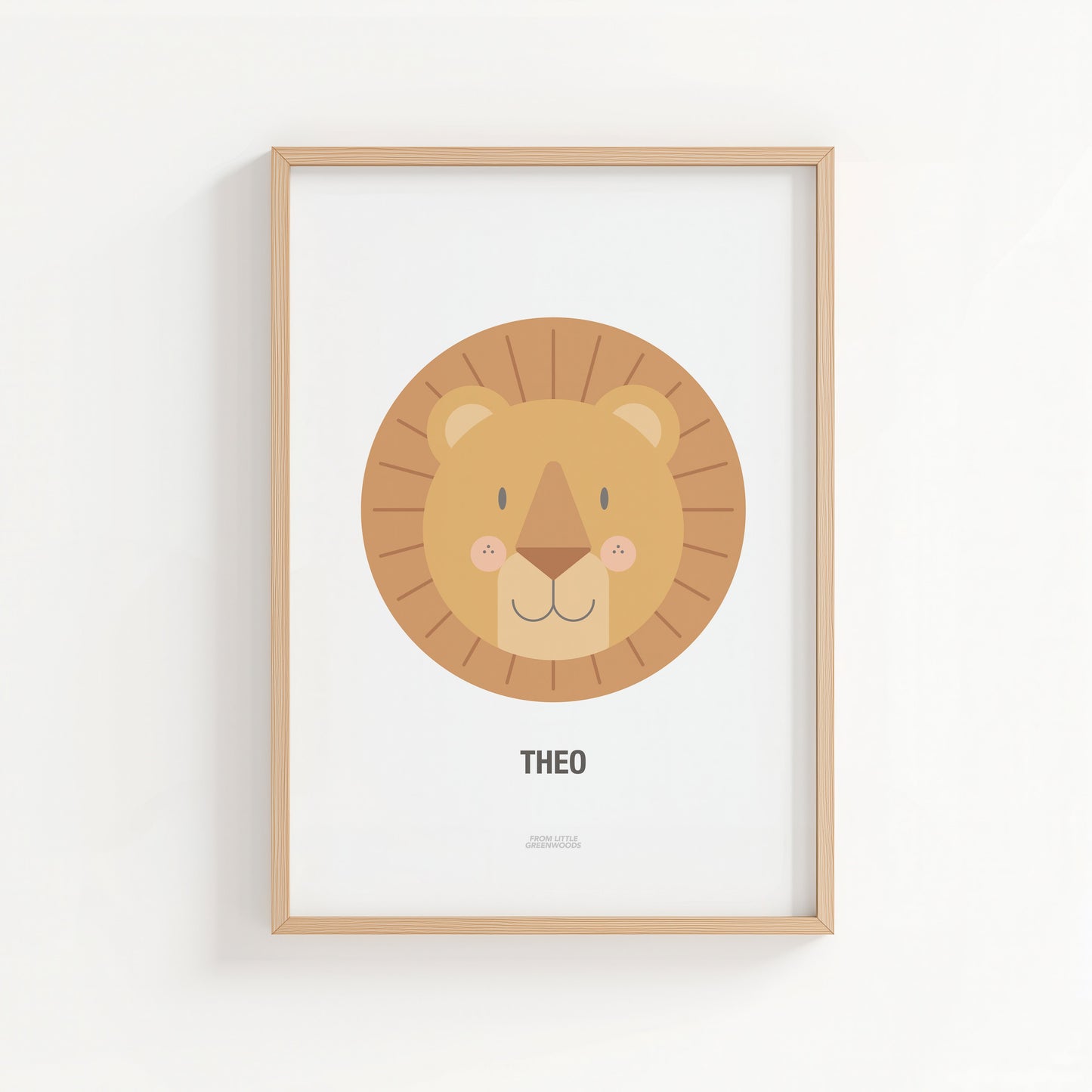 Personalised Children's Lion Print