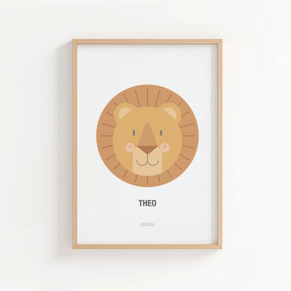 Personalised Children's Lion Print