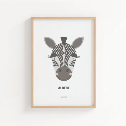 Personalised Children's Zebra Print