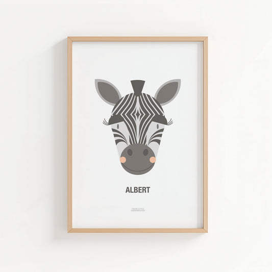 Personalised Children's Zebra Print