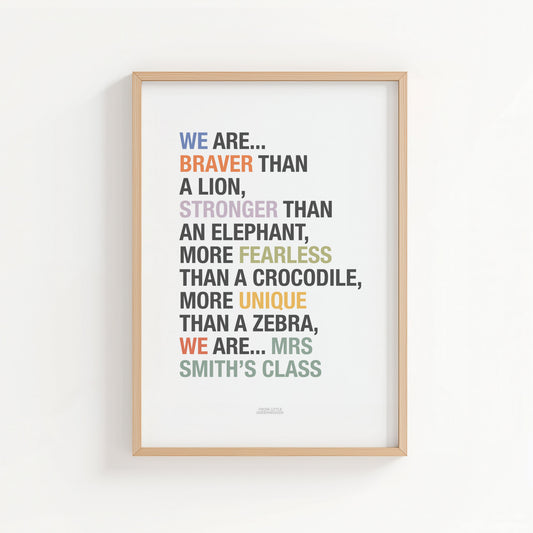 Personalised Classroom Affirmation Poster