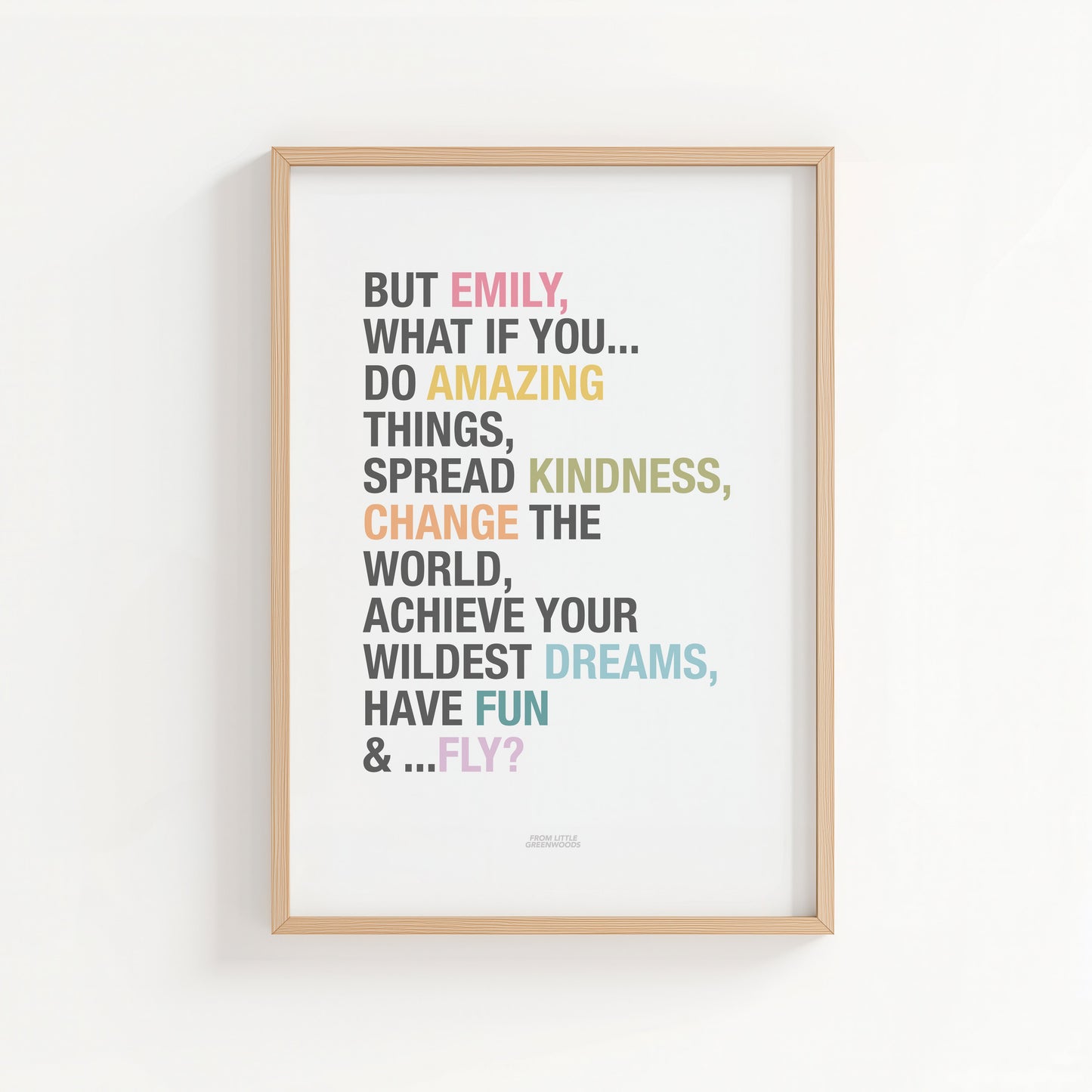 But What if You Fly Girl's Positive Affirmations Print