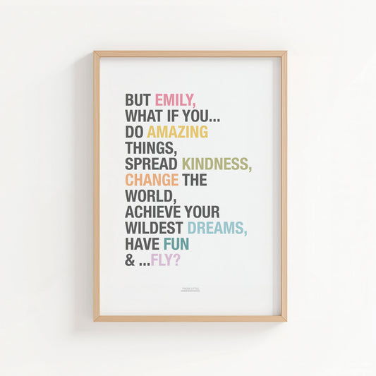 But What if You Fly Girl's Positive Affirmations Print