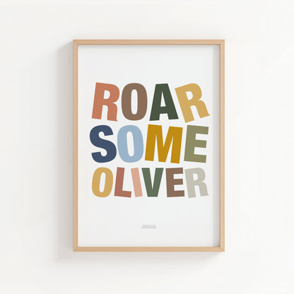 Personalised Roarsome Name Print