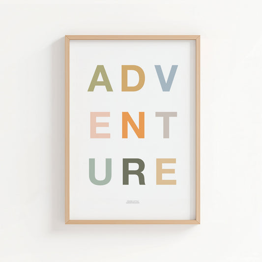 Kid's Safari Adventure Word Print