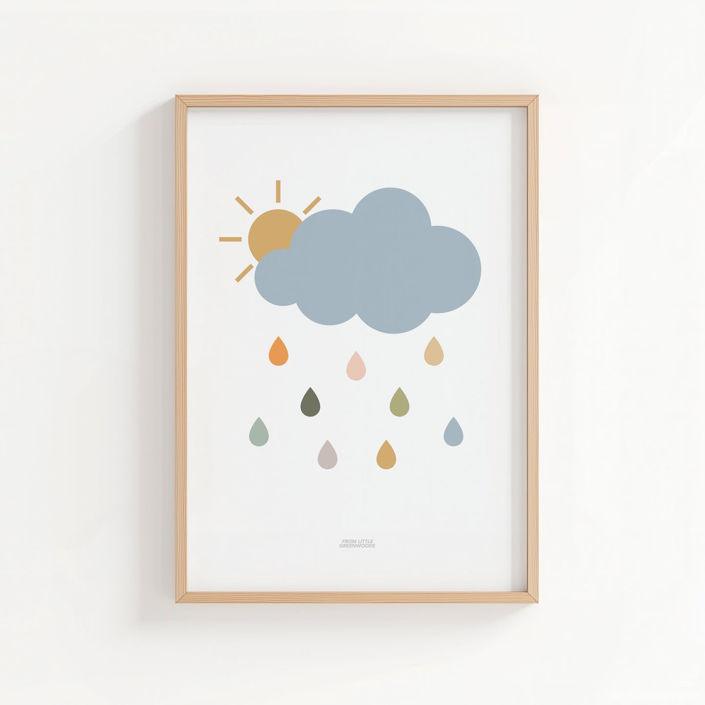 Rain Cloud Print - Safari Blue