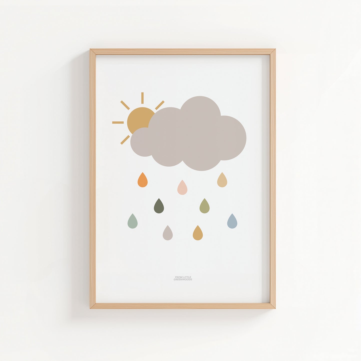 Rain Cloud Print - Safari Grey