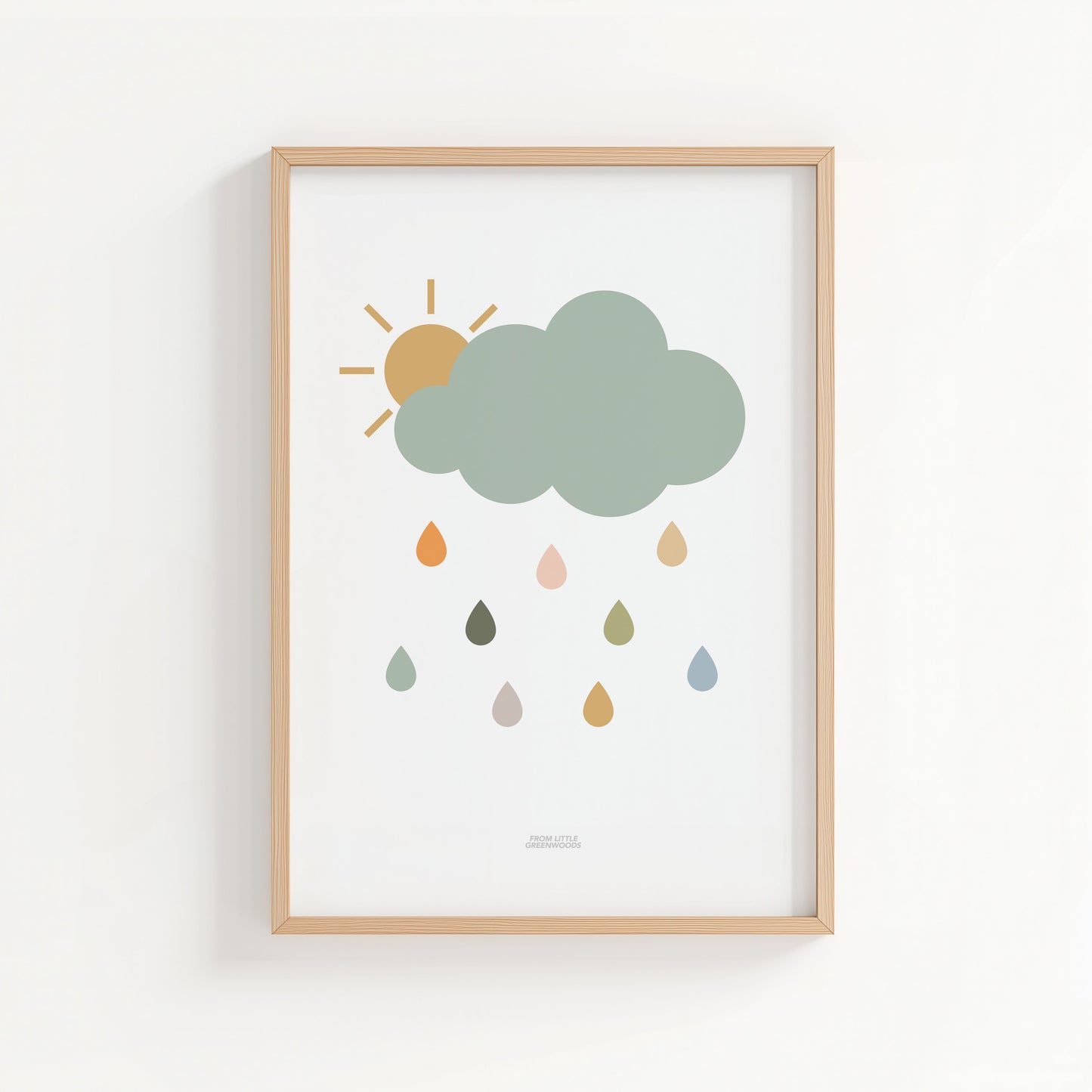 Rain Cloud Print - Safari Teal