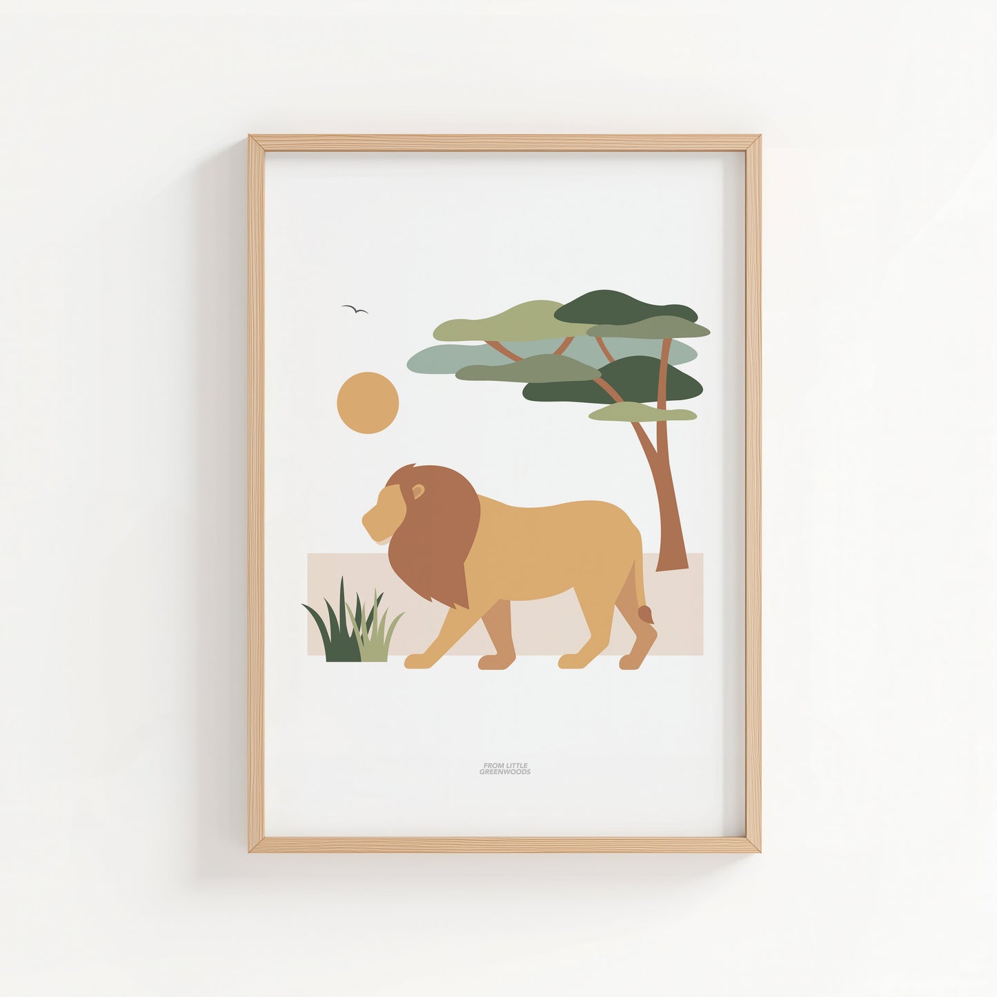 Children's Lion Safari Print