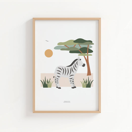 Children's Zebra Safari Print