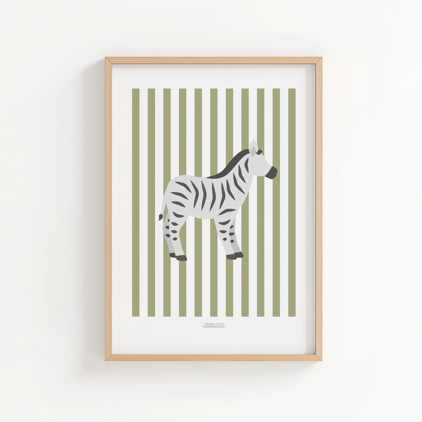 Children's Striped Zebra Print - Green