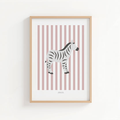 Children's Striped Zebra Print - Pink