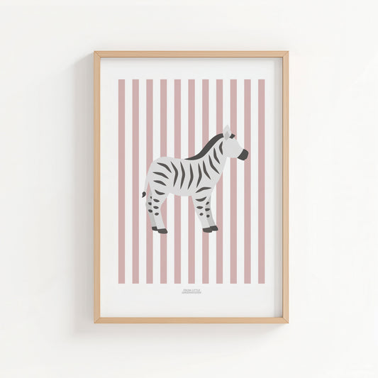 Children's Striped Zebra Print - Pink