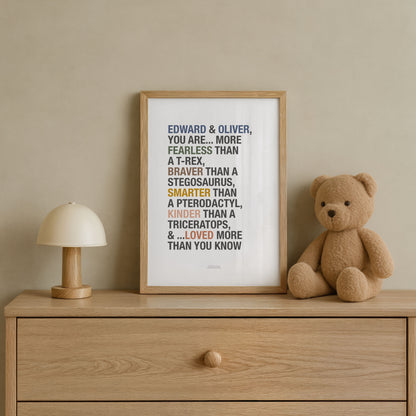 Dinosaur Affirmations Print