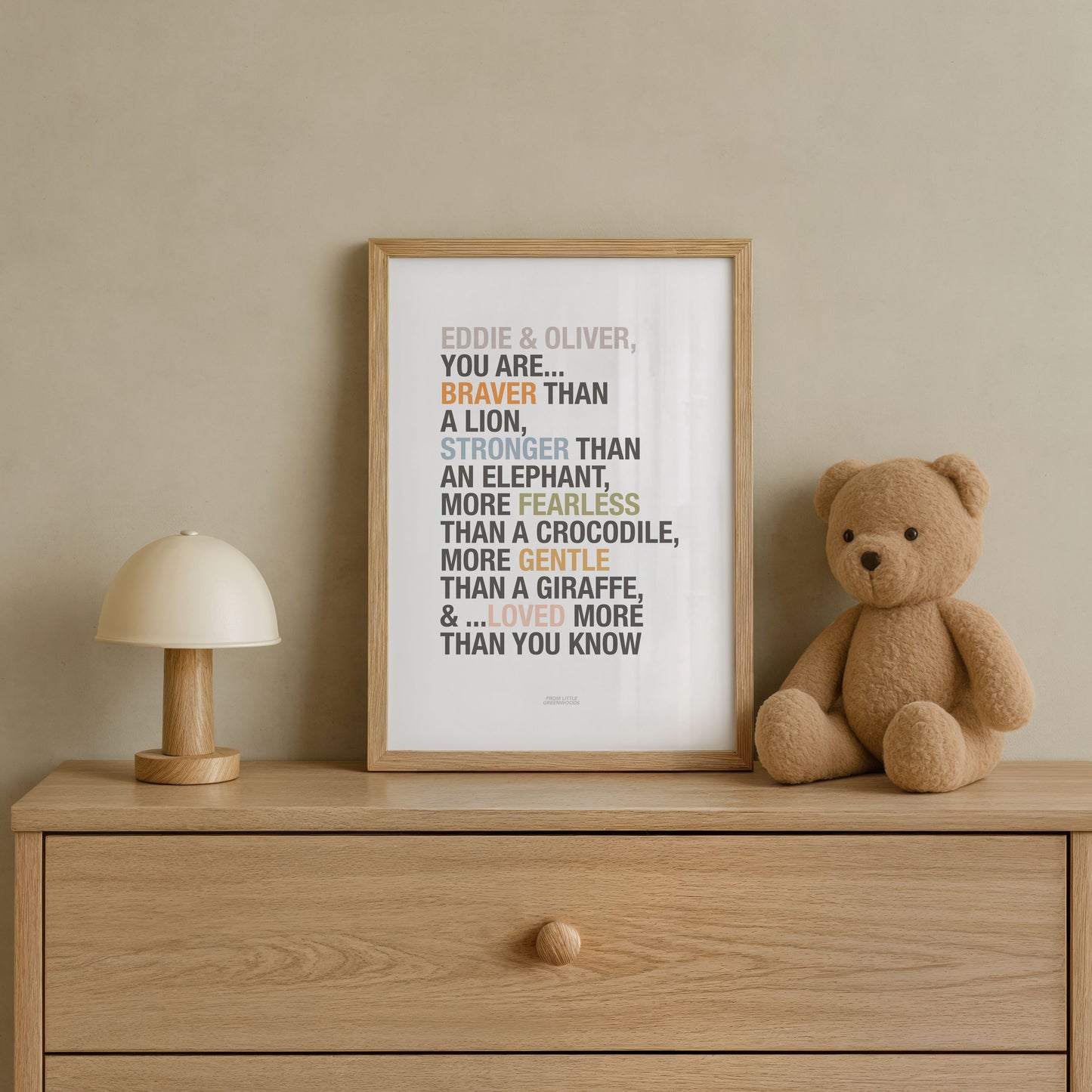 Personalised Safari Affirmations Print