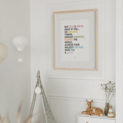 But What if You Fly Girl's Positive Affirmations Print