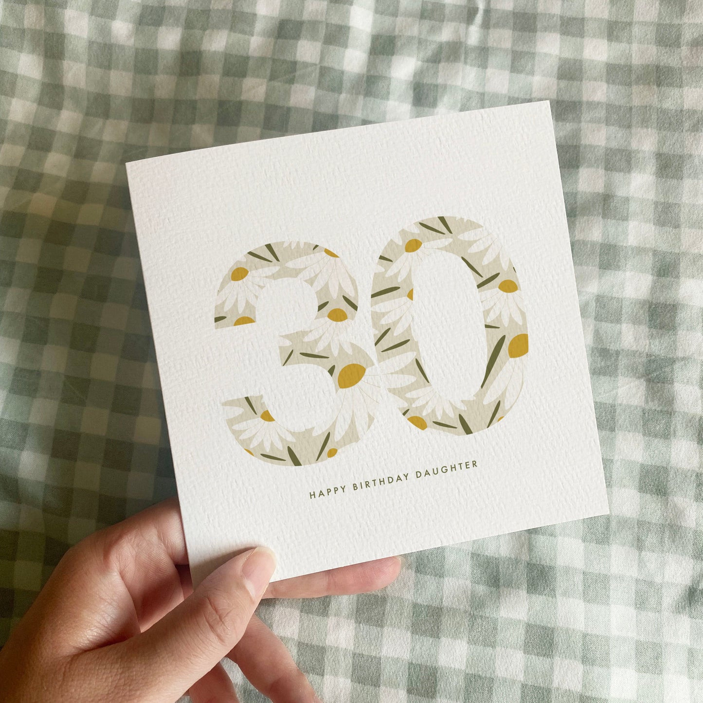 Personalised Daisy Age Birthday Cake Card