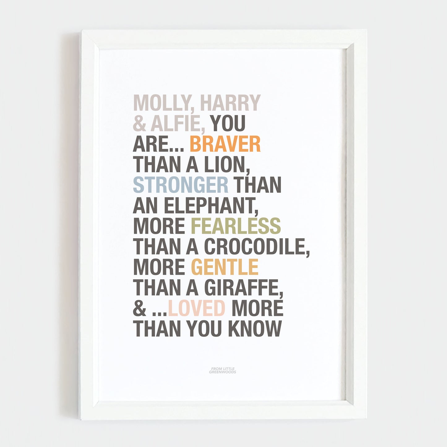 Safari Affirmations Print