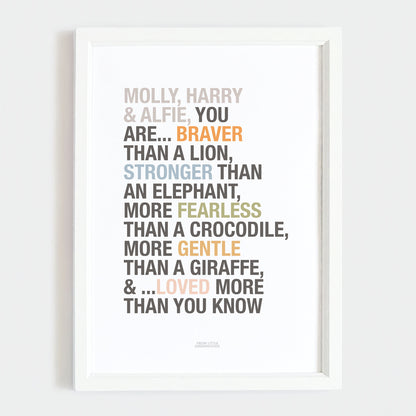 Safari Affirmations Print
