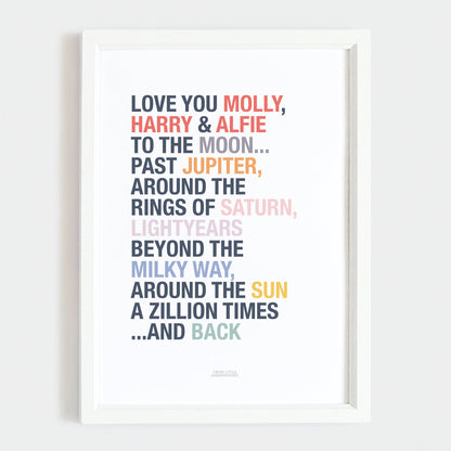 Love You to the Moon Print