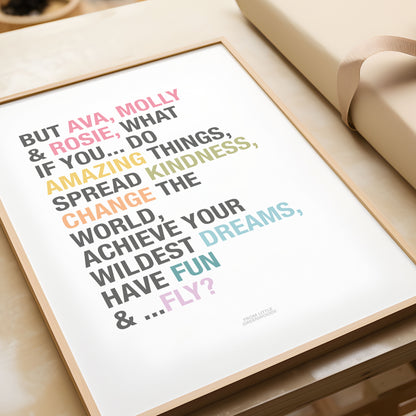 But What if You Fly Girl's Positive Affirmations Print