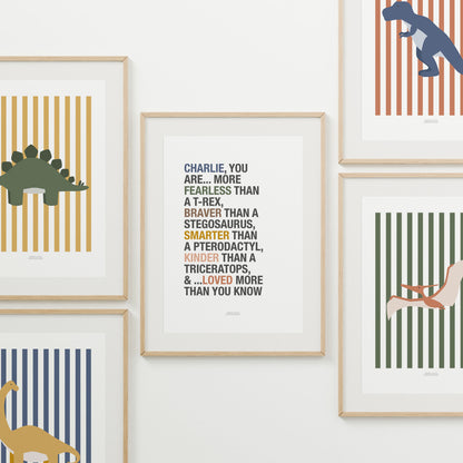 Personalised Dinosaur Affirmations Print