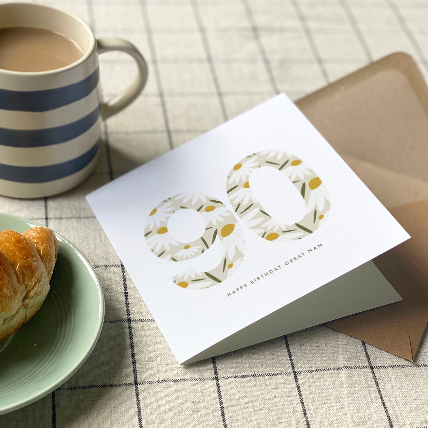 Personalised Daisy Age Birthday Cake Card