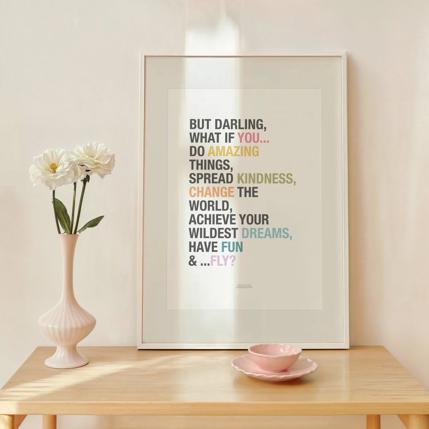 READY TO POST - A4 But What if You Fly Affirmation Print