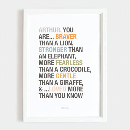 Safari Affirmations Print