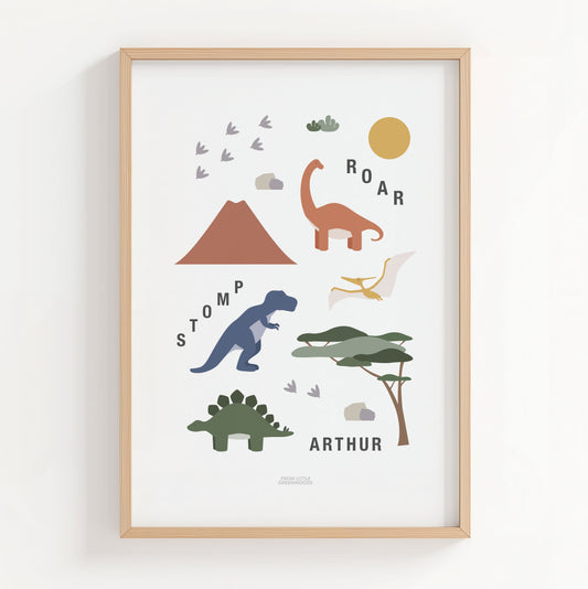 Personalised Dinosaur Print
