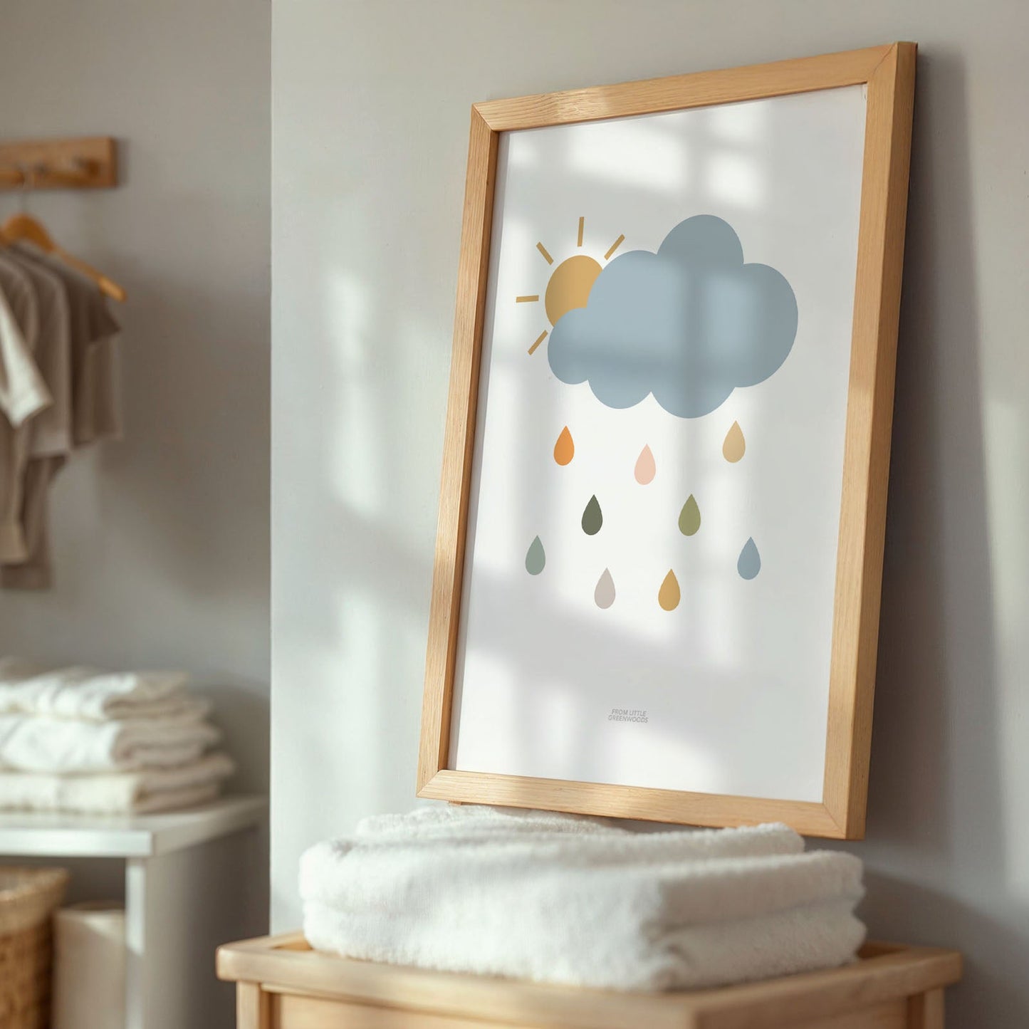 Rain Cloud Print - Safari Blue
