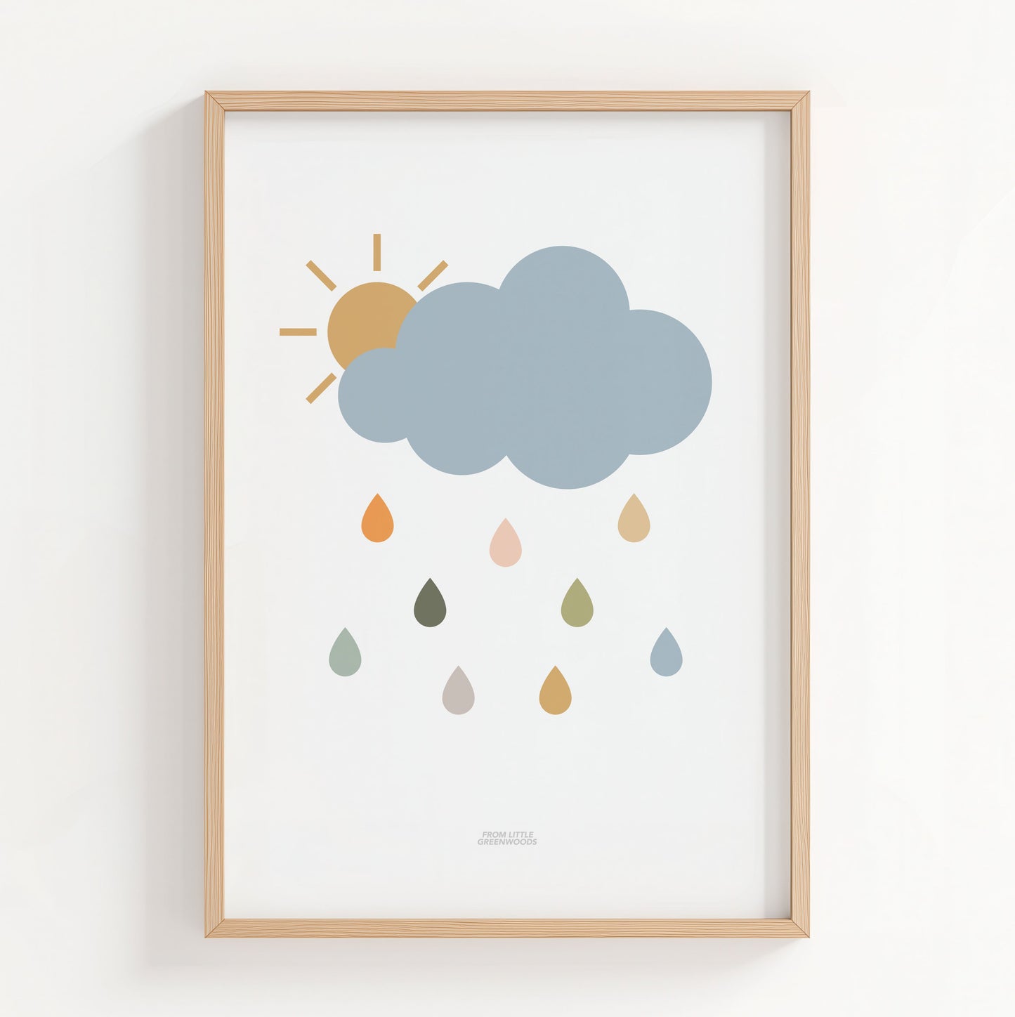 Rain Cloud Print - Safari Blue